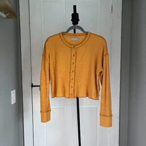 Everlane Organic Cotton Waffle Cardigan